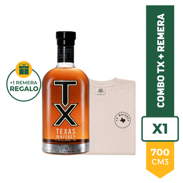 Combo Whisky TX Bourbon + Remera Talle M