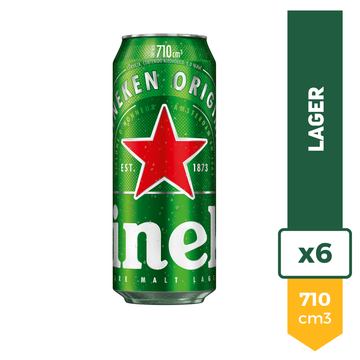 Cerveza Heineken Original 710ml x6