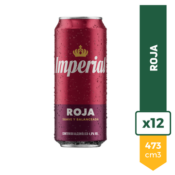 Cerveza Imperial Roja 473ml x12