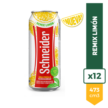 Cerveza Schneider Remix Limon 473ml x12