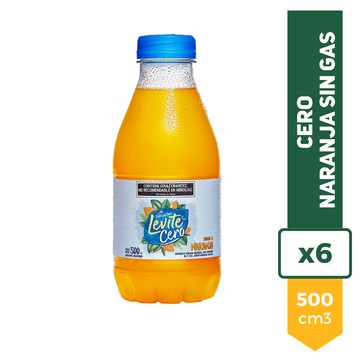 Agua Saborizada Levite Cero Villa Del Sur Naranja 500ml x6