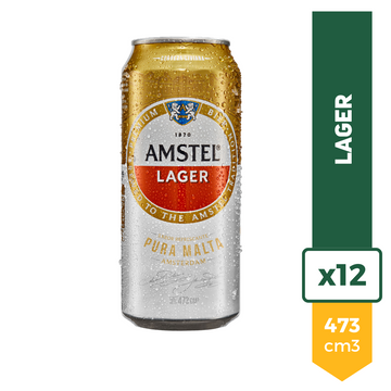 Cerveza Amstel Lager 473ml x12